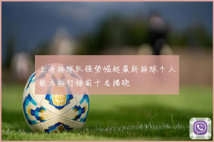上海排球队强势崛起最新排球个人能力排行榜前十名揭晓